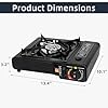 SHINESTAR Dual Fuel Stove with Butane & Propane Compatibility, Portable Camping Stove for Outdoor Cooking, Propane Adapter Hose and Carrying Case Included, 7800 BTUs Output #1
