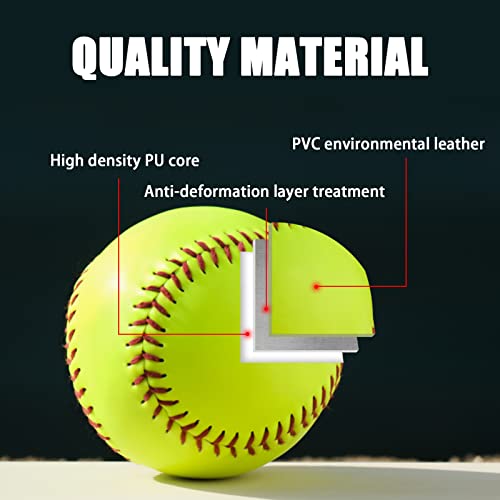 image for Baisidiwei Softballs 12 Pack Sports Practice Softballs 12 Inch Officia