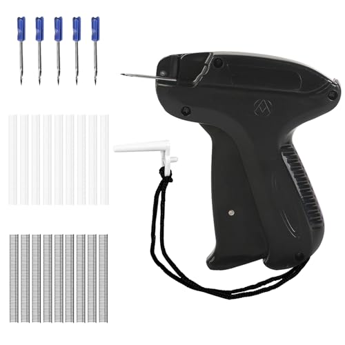 Stitchy Quick Clothing Fixer Micro Stitch Gun for Clothes Quick Tagging Gun for Clothing Sewing Machine Micro Stitchy Small Stitching Gun with 1000 Fasteners & 5 Needles（Black）
