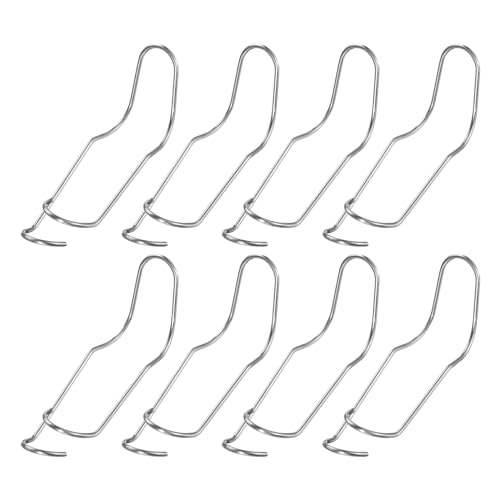 QUARKZMAN 20pz 20mm Connettori per Gabbie per Piante Argento, Traliccio Vegetale in Acciaio Clip Filo Tubo Arrampicata Strumento Riparazione Supporto Tubi per Piante Serra Giardino