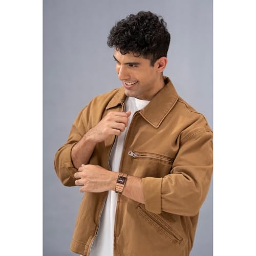 Image of Fastrack Vyb Nova with Quartz Analog Brown Dial Brown Alloy Strap Watch for Men - FV30044QM01W