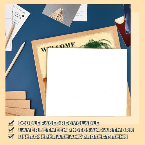Image of Henoyso 110 Pack 12 x 12 Inch Corrugated Cardboard Sheets Flat Cardboard Sheets Packaging Inserts Flat Square Inserts Squares Separators for Shipping Packing Mailing Crafts(White)
