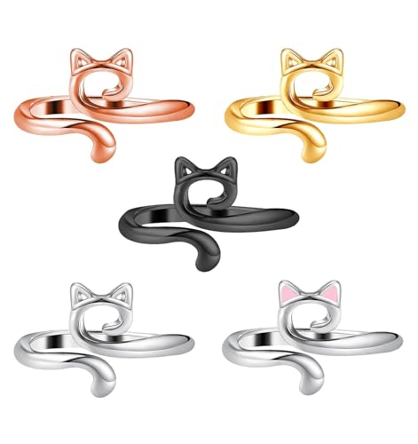 5 Pack Crochet Tension Ring Crochet Ring for Crocheting Adjustable Metal Women Faster Knitting (Multicolor)
