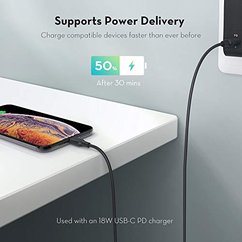 USB C to Lightning Cable RAVPower [6ft MFi Certified] Supports Power Delivery Fast Charging with Type C PD Charger Compatible with iPhone 11/11 Pro/ 11 Pro Max/X/XS/XR/XS Max/8/8 Plus - Thumbnail 3