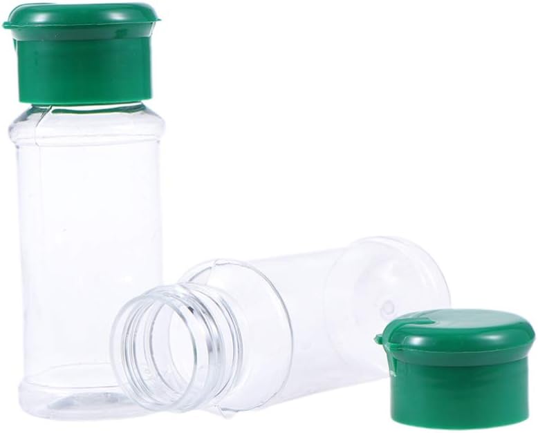 25Pcs Clear Plastic Spice Jar with Shaker Lids, Empty Spice Jars Seasoning Bottles