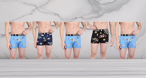 Image of Men's Nylon Stretch Printed Trunk | Ultra-Soft, Breathable Innerwear for Men | Stylish & Supportive Fit