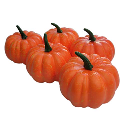 Lorigun Mini Calabazas Artificiales de 3(80mm) 5Pcs