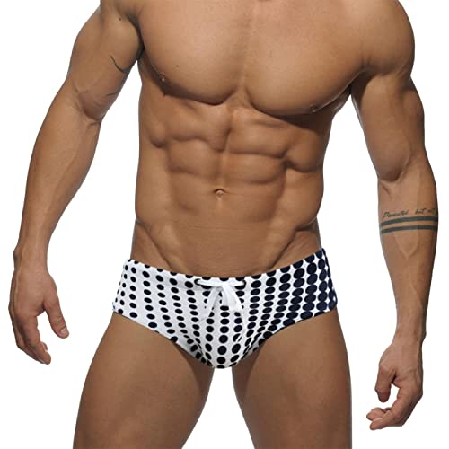 SOYNIA Pantalones De Baño Triangulares Sexys Ajustados para Hombre con Pantalones Cortos Triangulares De Vacaciones En La Playa De Lunares Degradados Multicolor para Hombre XL Negro