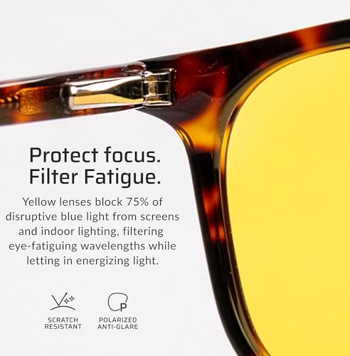 Image of TrueDark by Dave Asprey | Daylights Yellow Lenses Block 75% of Blue Light for Heavy Daytime Screen Use