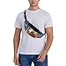 Imagen de PAQOLSMCKR Mochila cruzada para hombres y mujeres