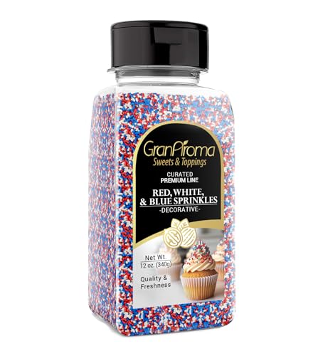 GranAroma Red, White, & Blue Sprinkles, 12 oz...
