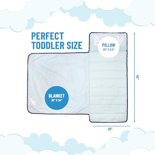 Jay Franco Kids Nap Mat con Almohadilla y Manta Integradas – Bolsa de Dormir de Microfibra Suave 46"x20" con Etiqueta para Nombre y Asa para Escuela, Viaje y Pernocta miniatura 2
