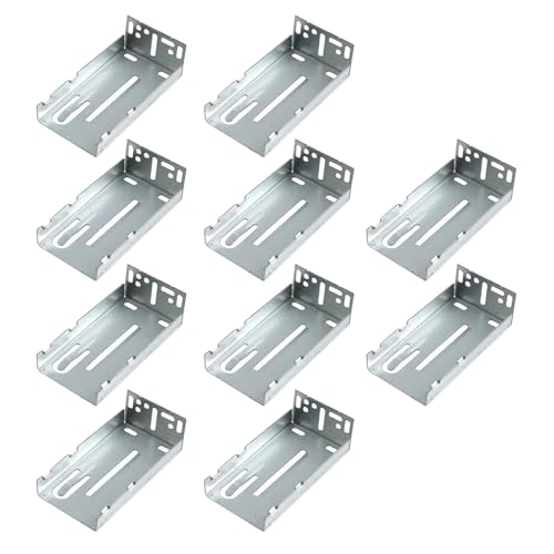 UTALIND 10 Pcs Rear Mounting Brackets Metal Drawer Slides Brackets for Cabinet, Suitable for 1.77 Inch (45 mm) Width Drawer Slides