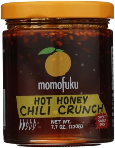 Momofuku Hot Honey Chili Crunch by David Chang 7.7 oz, Oil with Premium Wildflower Honey, Garlic and Shallots, Chili Crisp for Cooking, as Sauce or Topping