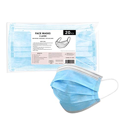 Kitsch Layered Disposable Masks, 20 count WILSON MEDICAL GEAR