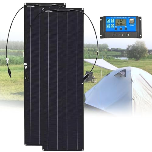 Panel Solar Flexible 400W 600W 800W 1200W con impermeabilidad de Grado IP67 y Celdas solares de Alta eficiencia para techos, autocaravanas y Mucho más(400W)