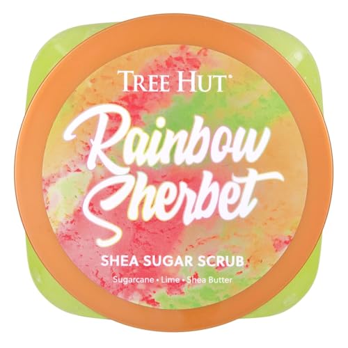 Image of Tree Hut Rainbow Sherbet Shea Sugar Scrub, Exfoliating Body Scrub Removes Dead, Dry Skin for a Soft & Hydrated Feel, Nourishing Essential Body Care, 18 fl oz.