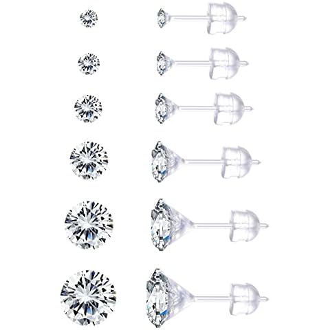 Jstyle Clear Plastic Earrings Set Cover