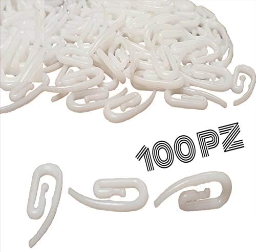 BokWin 100 Ganci Per Tenda Doccia In Metallo Argento - Forma Zucca, 6.9 X 3.8 Cm - Antiruggine Per Bagno, Camera, Cucina - 3