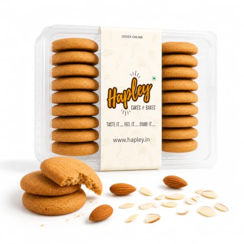 Image of Hapley Almond Cookies 300g, No Palm Oil, Deliciously Crunchy Cookies with Rich Almond Goodness
