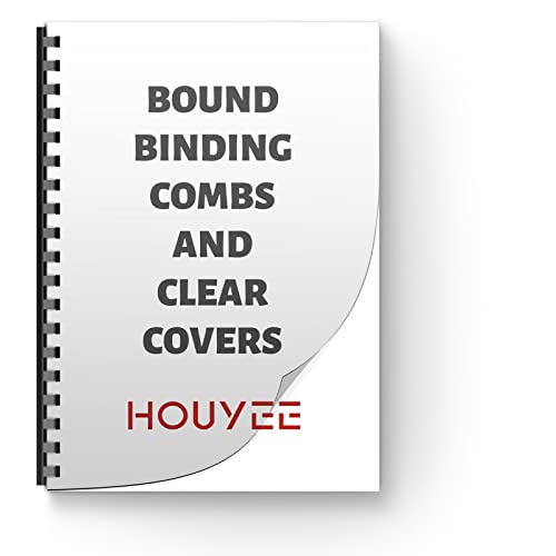 Houyee 100 Pack 5 Mil Pvc Binding Presentation Covers,Clear Report Covers, Letter Size, 8.5X11 Inches #TOP2