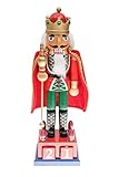 Clever Creations Wooden Christmas Nutcracker Advent Calendar, Countdown to Christmas, Festive Holiday Decoration, King