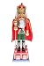 Clever Creations Traditional King Nutcracker Collectible Wooden Christmas Nutcracker | Festive Holiday Décor | Advent Calendar Stand | Red and Green | Holding Gold Scepter | 100% Wood | 15" Tall