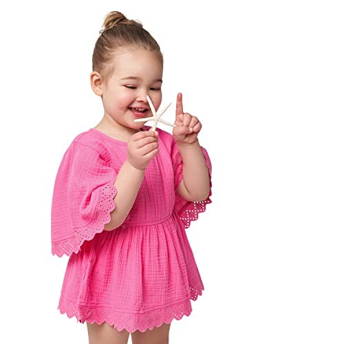 Gerber Baby and Toddler Girls Swim Cover Up, White, 0-3 Months - image 3