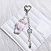 ZEPFJHE Fashionable Beaded Bear Plush Keychain Colorful Animal Bag Pendant Backpack Hanging Accessory for Girls and
