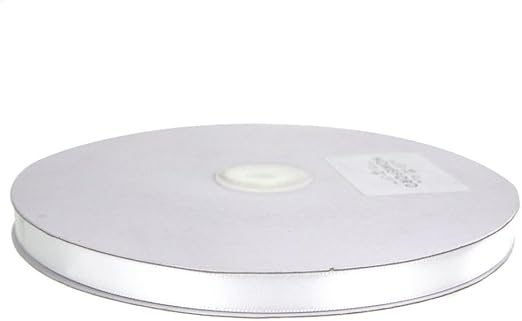 Homeford Single Faced Satin Ribbon, 3/8-inch, 100-yard, White