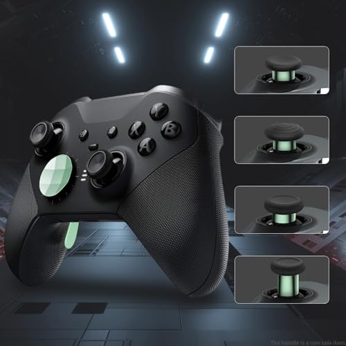 Image of CHARM FOCUS 16-in-1 Metal Thumbsticks Replacement Kits for Xbox Elite Series 2, Xbox Elite 2 Controller Accessories, Includes Magnetic Joysticks, Paddles, Silicone Caps, D-Pads, 1 Tool (Macaron Green)
