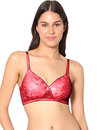 Image of SONARI Demi Cup Bra | Padded, Lacey net, Comfortable Nylon Material, Non Wired, Removable and Adjustable Bra Straps, Demi Cup, Hook and Eye Closure, Hand Washable - Soda