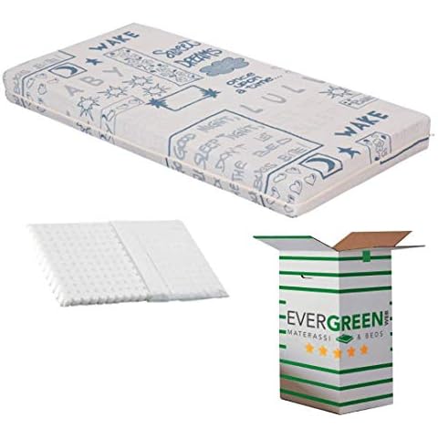 EVERGREENWEB Children's Mattress with Anti-Soffoco Pillow Cover