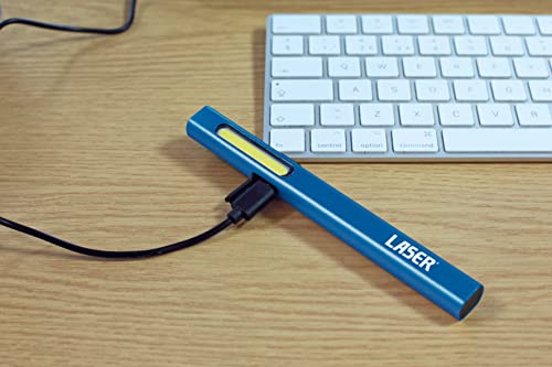 Laser 8597 Aluminium Rechargeable Penlight, Silver - Image 2