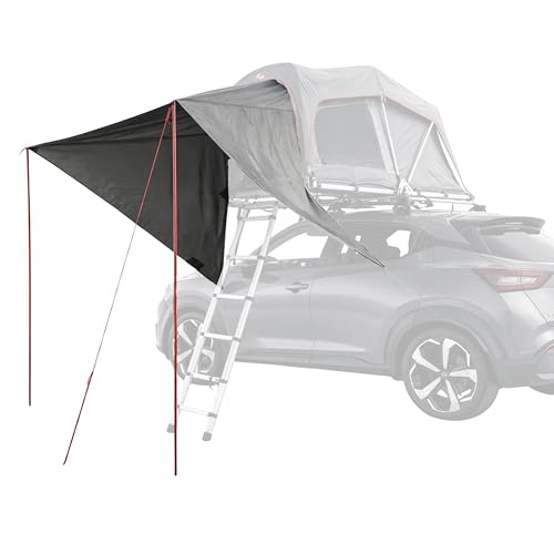 OEX Vertex Lite Tarp with Aluminium Support Poles for the for Vertex Lite 130 and Vertex Lite Solo Roof Tents, 75D Polyester Ripstop, 145cm x 200cm x 200cm