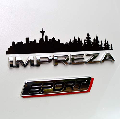 City Skyline Decal Car Trunk Badge Tree Sticker Nature Graphic (Seattle)