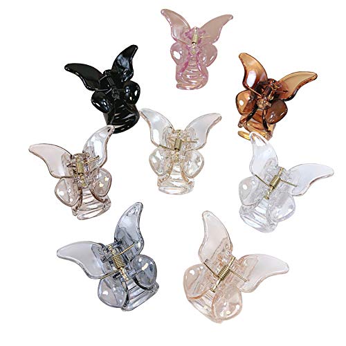 6 Pinzas Mini Mariposa Transparente para Cabello miniatura 1