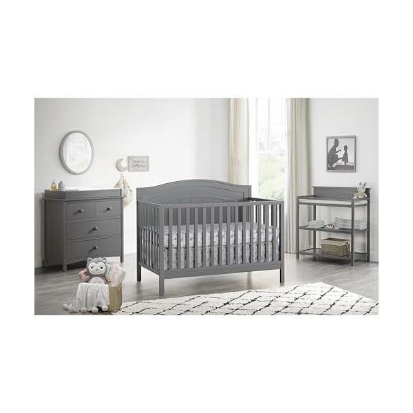 Oxford baby north bay 4 in 1 convertible baby crib dove gray greenguard gold certified  urban country home decor
