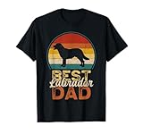 best labrador dad, father's day, retro labrador retriever maglietta