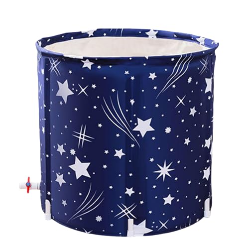 ポータブルバスタブ 設置が簡単 環境に優しいバスタブバスルームスパ お風呂 キャンプに 持ち運び浴槽 バスタブ シャワールームに バケツ キャンプ水風呂 (70x70cm,ピクチャーカラー)