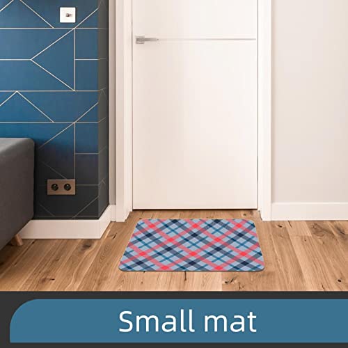 Lorvies Plaid Tartan Pattern Indoor Door Mat, Non-Slip Absorbent Doormat Inside Floor Mats Area Rug For Entryway, Machine Washable Entrance Rug Outdoor 20X47 #TOP4