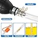 Gasoline Siphon Hose Pump - High-Flow Portable Hand Fuel Transfer Pump for Water, Gasoline, Oil, Petrol, Diesel (2 Premium PVC Hoses)