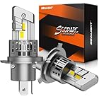 SEALIGHT H4 LED, 9003/HB2 2025 Latest Car Vehicle Headlight, 22000LM 6500K Bright White Light 600% Brightness, 1:1 Design H4 Halogen Replacement, Plug-n-Play, Pack of 2