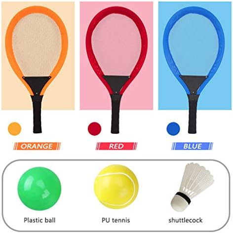 Tennis Rackets Set for Kids,Soft Badminton with Shuttlecock Balls Boys and Girls Beach Outdoor Sport Toy