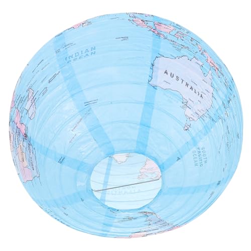 Mipcase Lanterna Di Carta Forma Di Mappamondo Per Feste Decorazione Da Giardino e Compleanni Leggera e Atmosfera Calda Per Eventi Interni Ed Esterni