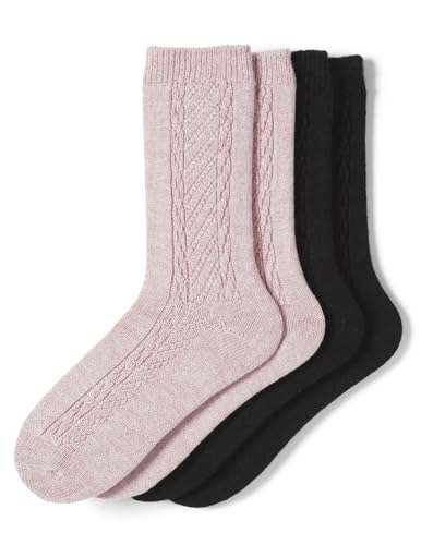 Image of HUE womens Crew Length Boot Socks, 2 Pair Pack