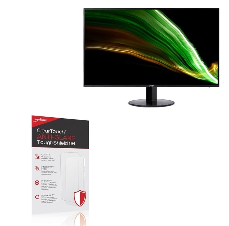BoxWave Screen Protector Compatible With Acer SB1 (SB241Y) - ClearTouch Anti-Glare ToughShield 9H (2-Pack), Anti-Glare 9H Tough Flexible Film Screen Protector