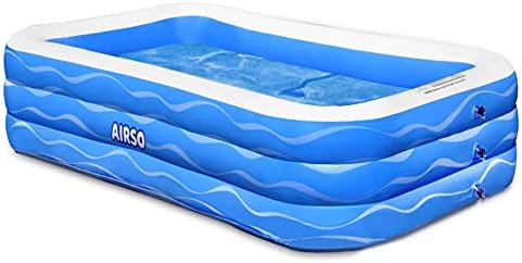 Inflatable Swimming Pool Family Full-Sized Inflatable Pools 118" x 72" x 22" Thickened Family Lounge Pool for Kids & Adults Oversized Kiddie Pool Outdoor Blow Up Pool for Backyard, Garden