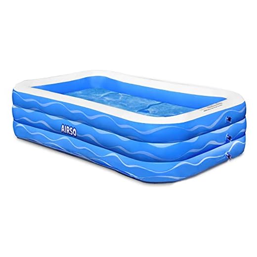 Inflatable Swimming Pool Family Full-Sized Inflatable Pools 118" x 72" x 22" Thickened Family Lounge Pool for Kids & Adults Oversized Kiddie Pool Outdoor Blow Up Pool for Backyard, Garden