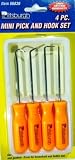 Pittsburgh 4 Piece Mini Pick and Hook Set